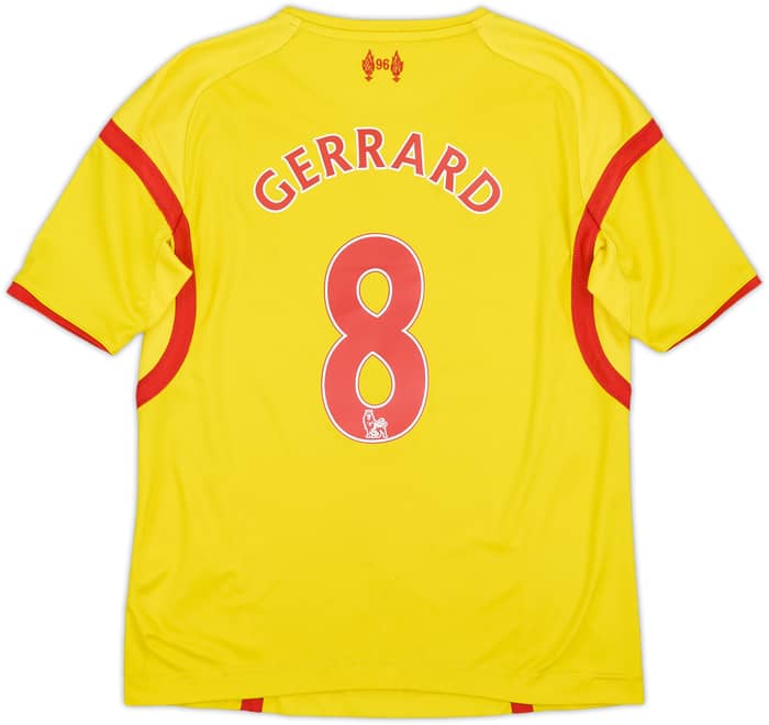 2014-15 Liverpool Away Shirt Gerrard #8 - 6/10 - (S.Boys)