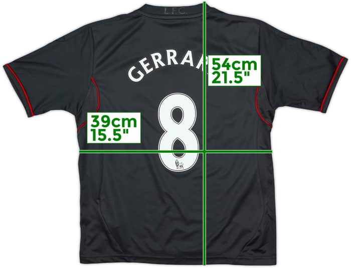 2011-12 Liverpool Away Shirt Gerrard #8 - 7/10 - (S.Boys)