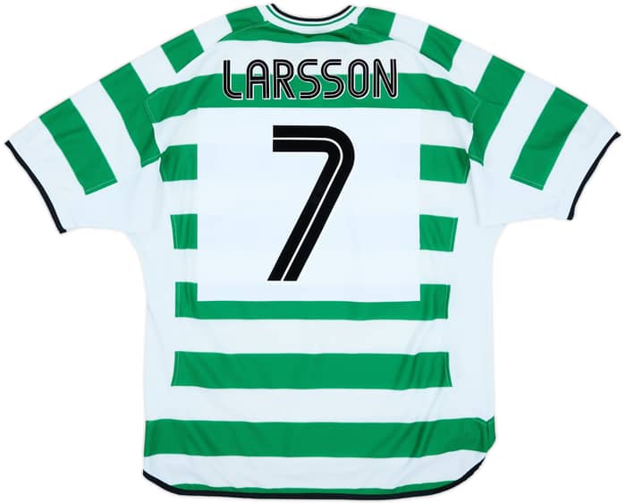 2001-03 Celtic Home Shirt Larsson #7 - 9/10 - (XL)