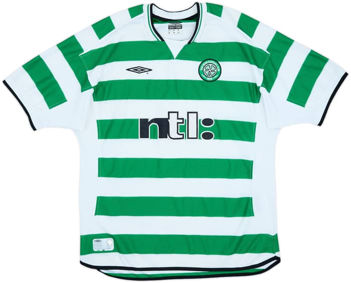 2001-03 Celtic Home Shirt Larsson #7 - 9/10 - (XL)