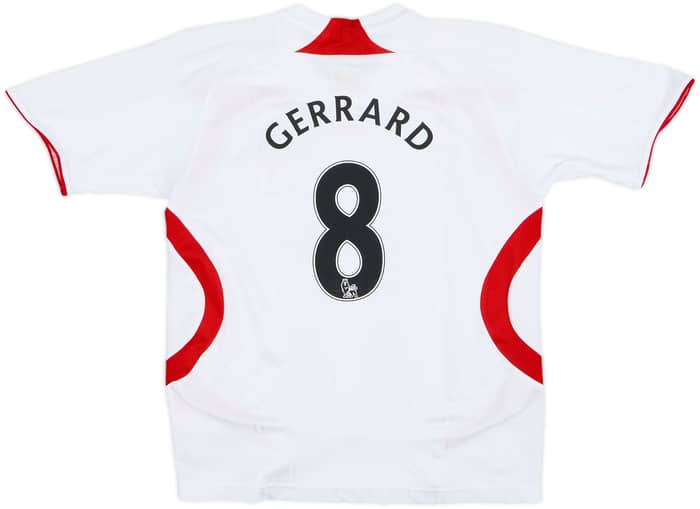 2007-08 Liverpool Away Shirt Gerrard #8 - 8/10 - (M.Boys)