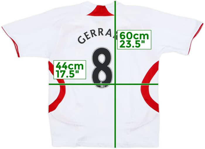 2007-08 Liverpool Away Shirt Gerrard #8 - 8/10 - (M.Boys)