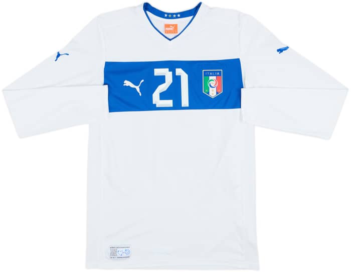 2012-13 Italy Away L/S Shirt Pirlo #21 - 7/10 - (M)