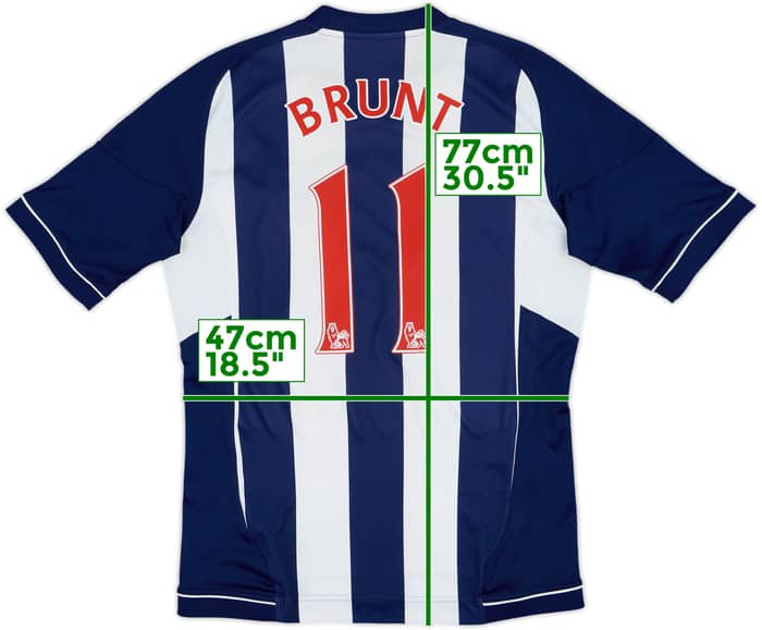 2012-13 West Brom Home Shirt Brunt #11 - 7/10 - (M)