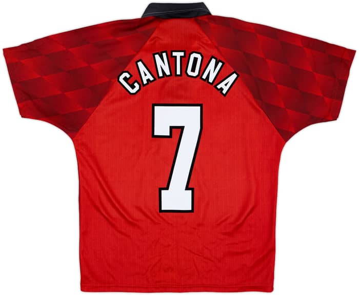 1996-98 Manchester United Home Shirt Cantona #7 - 7/10 - (Y)