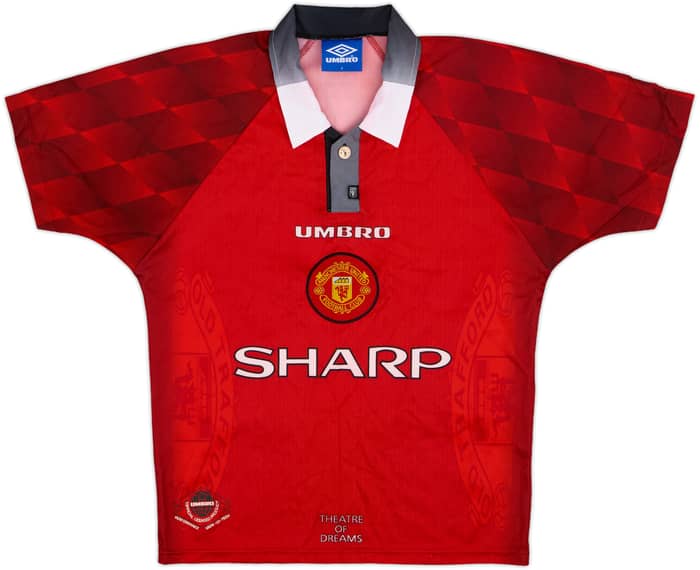 1996-98 Manchester United Home Shirt Cantona #7 - 7/10 - (Y)