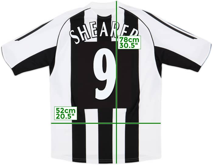 2005-07 Newcastle Home Shirt Shearer #9 - 9/10 - (M)