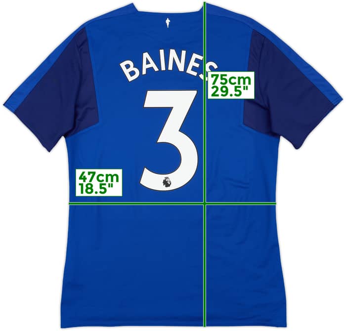2017-18 Everton Home Shirt Baines #3 - 9/10 - (L)