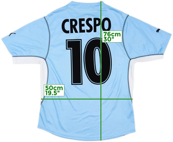 2001-02 Lazio Home Shirt Crespo #10 - 6/10 - (M)