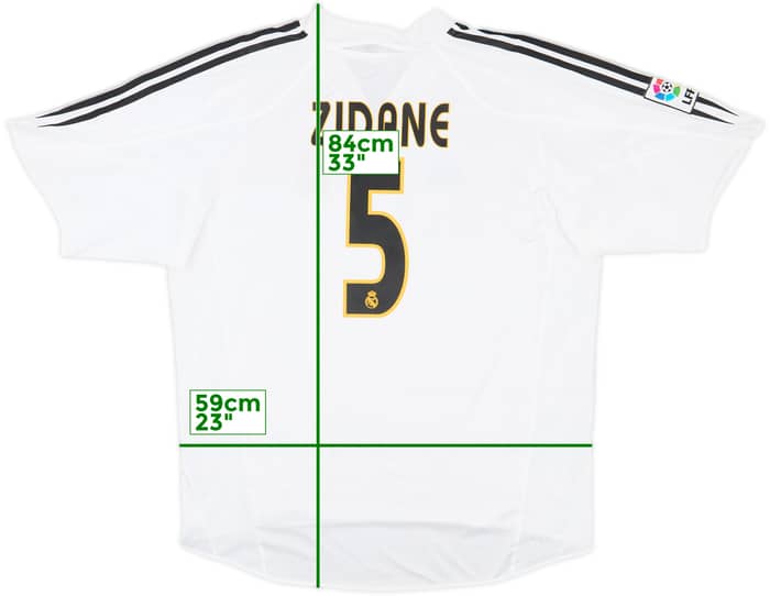 2004-05 Real Madrid Home Shirt Zidane #5 - 7/10 - (XL)