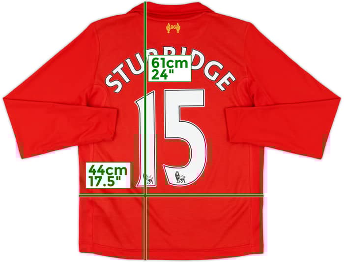 2012-13 Liverpool Home Shirt Sturridge #15 - 9/10 - (M.Boys)