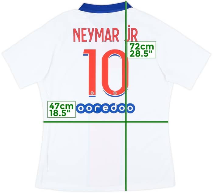 2020-21 Paris Saint-Germain Player Issue Away Shirt Neymar Jr #10 - 10/10 - (XL)