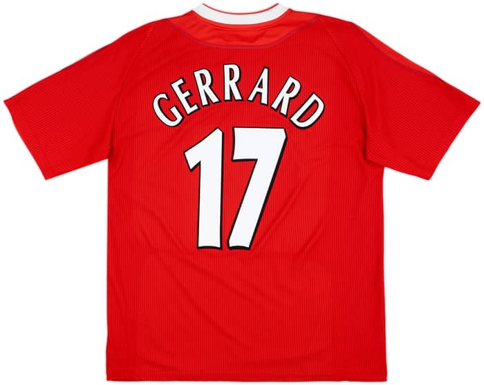 2000-02 Liverpool Home Shirt Gerrard #17 - 6/10 - (L)