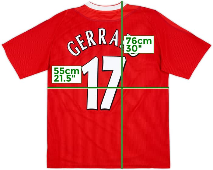 2000-02 Liverpool Home Shirt Gerrard #17 - 6/10 - (L)