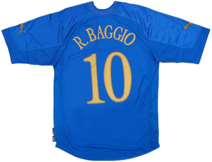2004-06 Italy Home Shirt Baggio #10 - 8/10 - (L)