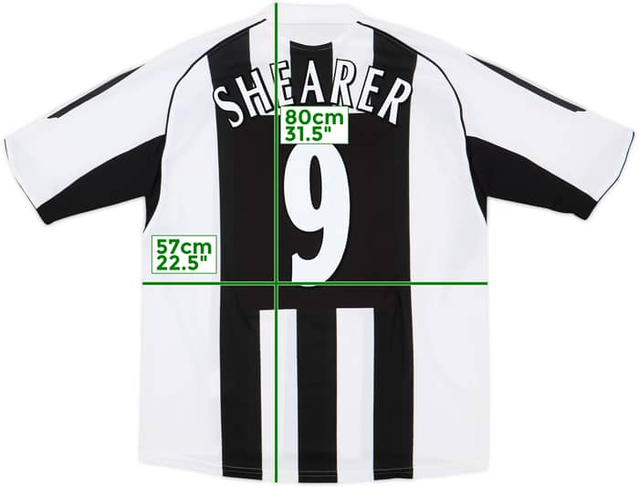 2005-07 Newcastle Home Shirt Shearer #9 - 10/10 - (L)