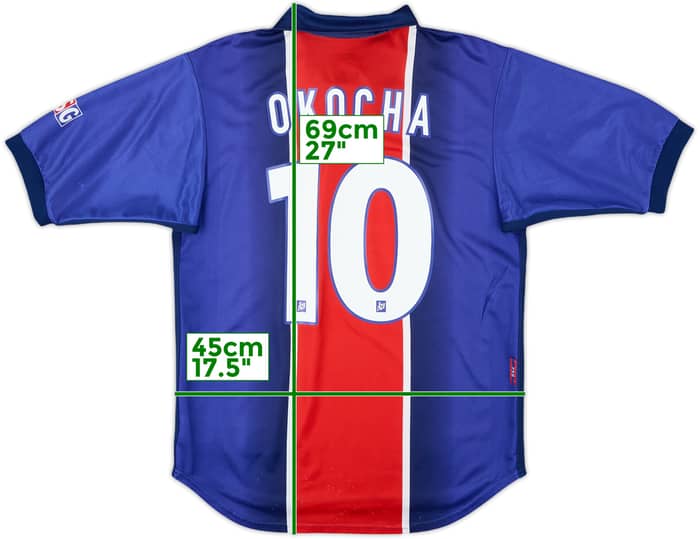 1998-99 Paris Saint-Germain Home Shirt Okocha #10 - 8/10 - (S)