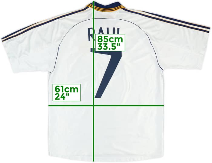 1998-00 Real Madrid Home Shirt Raul #7 - 7/10 - (XL)