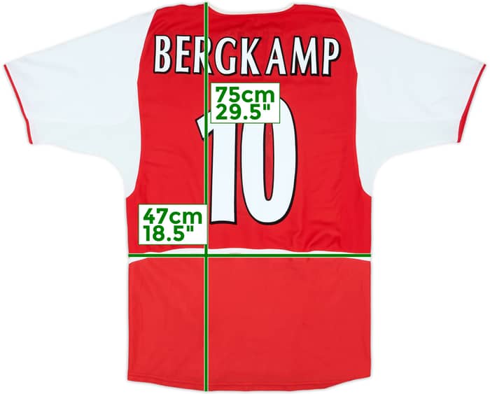 2002-04 Arsenal Home Shirt Bergkamp #10 - 5/10 - (S)