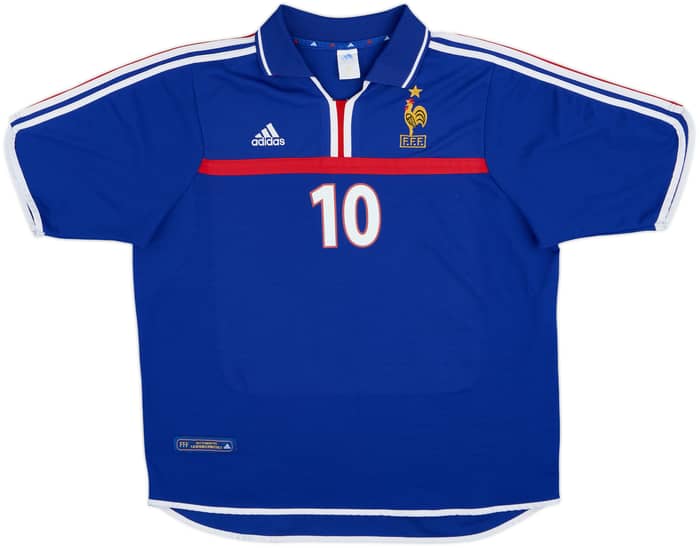 2000-02 France Home Shirt Zidane #10 - 9/10 - (XL)