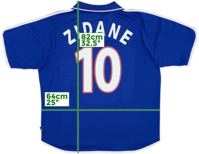 2000-02 France Home Shirt Zidane #10 - 9/10 - (XL)