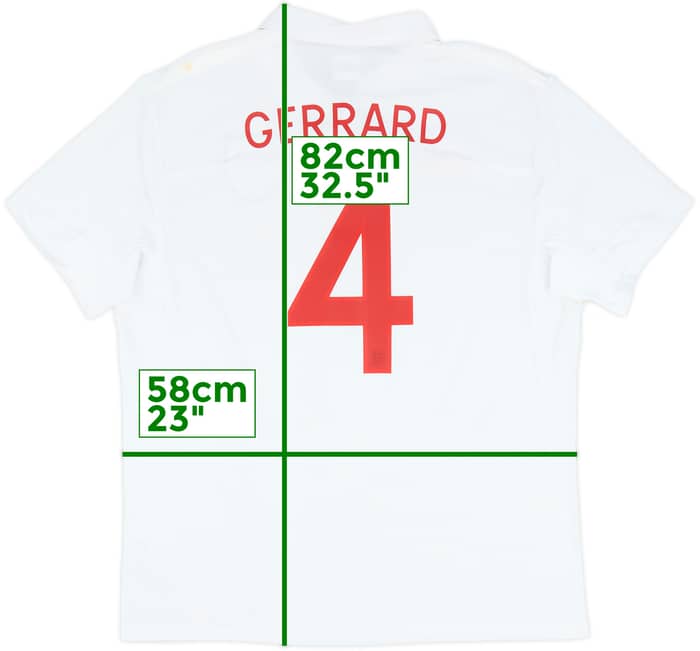 2009-10 England Home Shirt Gerrard #4 (XL)