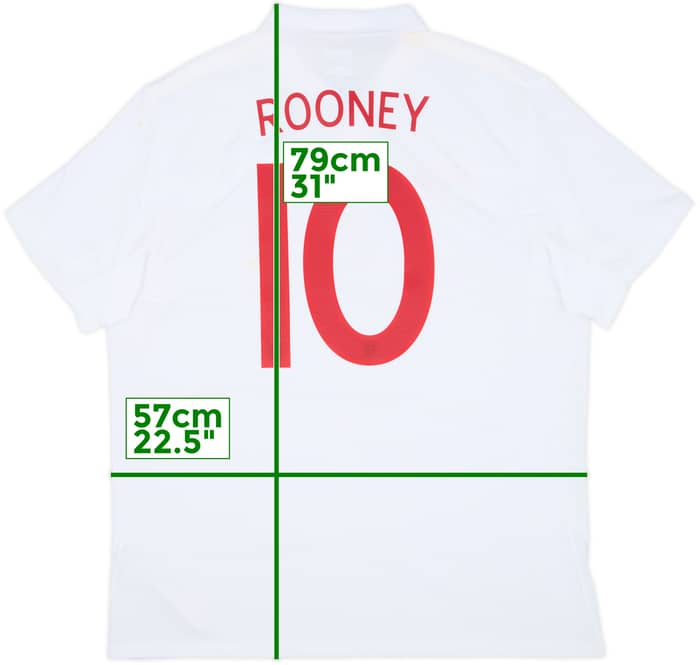 2009-10 England Home Shirt Rooney #10 (XL)
