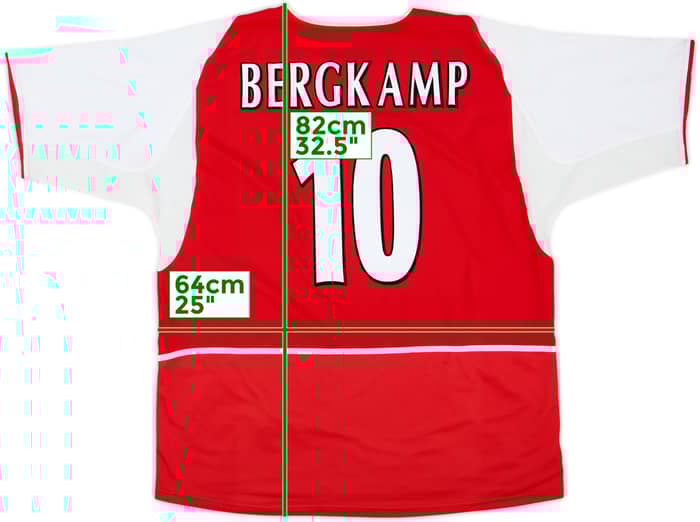 2002-04 Arsenal Home Shirt Bergkamp #10 - 8/10 - (XXL)