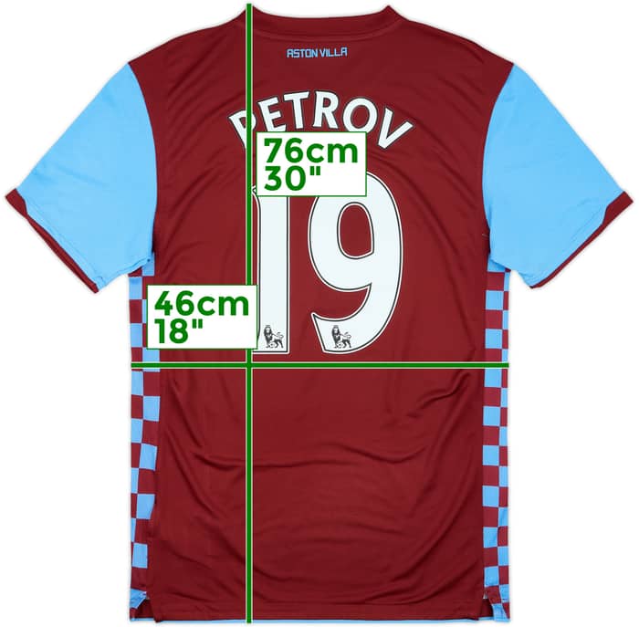 2010-11 Aston Villa Home Shirt Petrov #19 - 7/10 - (M)