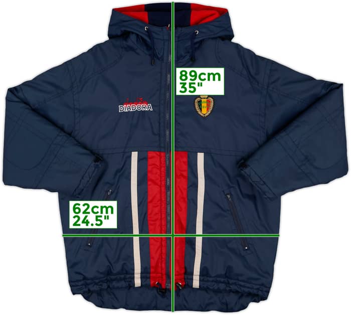 1994-95 Belgium Diadora Padded Bench Coat - 9/10 - (S)