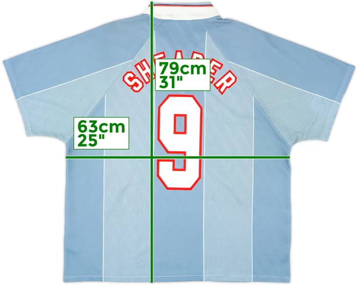 1996-97 England Away Shirt Shearer #9 - 9/10 - (XXL)