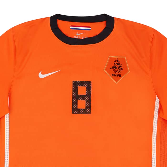 2010-11 Netherlands Home Shirt De Jong #8 - 7/10