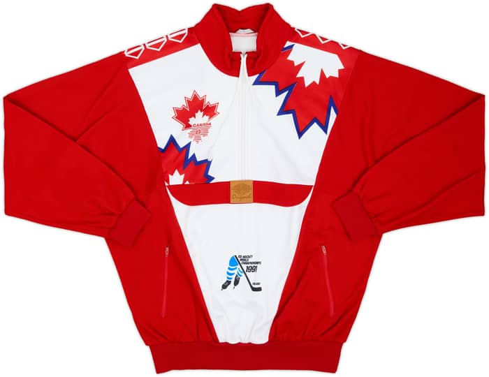 1991 Team Canada Ice Hockey World Championships Tackla 1/2 Zip Jacket - 9/10 - (L)