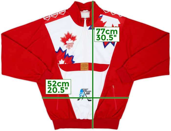 1991 Team Canada Ice Hockey World Championships Tackla 1/2 Zip Jacket - 9/10 - (L)