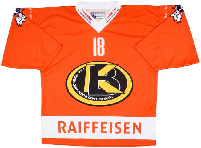 2000-01 EHC Bosingen-Kriechenwil #18 Ochsner Hockey Home Jersey - 9/10 - (XL)