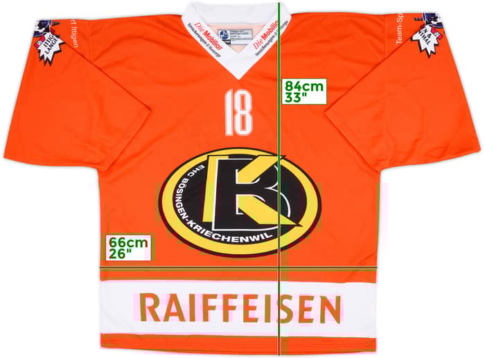 2000-01 EHC Bosingen-Kriechenwil #18 Ochsner Hockey Home Jersey - 9/10 - (XL)