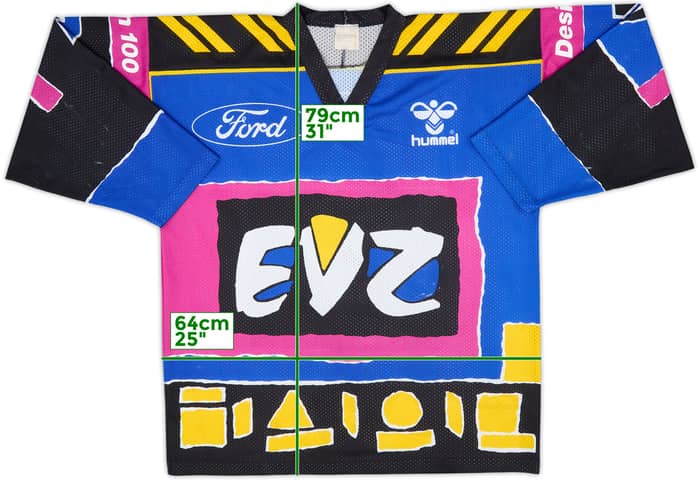 1996-97 EV Zug Kessler #7 Hummel Home Jersey - 5/10 - (XL)