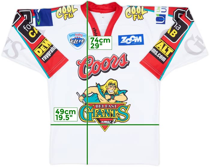 2008-09 Belfast Giants Robins #25 Rhino Home Jersey - 7/10 - (S)