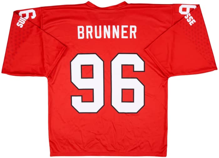 2014 Switzerland National Hockey Team Brunner #96 Ochsner Home Jersey - 9/10 - (L)