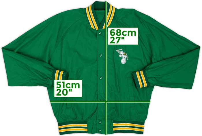 1990s Oakland Athletics Chalk Line Varsity Jacket - 7/10 - (L)