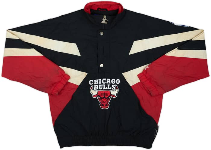 1990s Chicago Bulls Starter 1/2 Zip Windbreaker Jacket - 5/10 - (M)