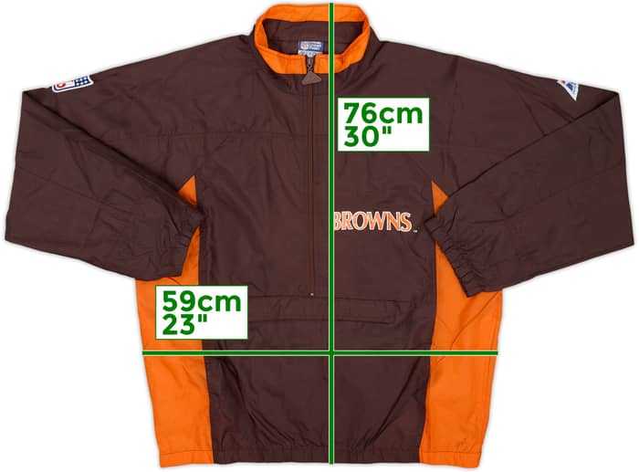 1990s Cleveland Browns Apex One 1/2 Zip Windbreaker Jacket - 8/10 - (M)