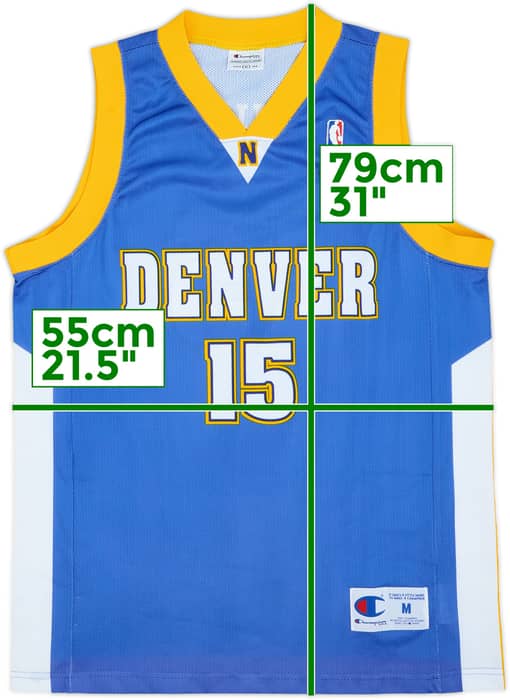 2003-10 Denver Nuggets Anthony #15 Champion Away Jersey - 9/10 - (M)