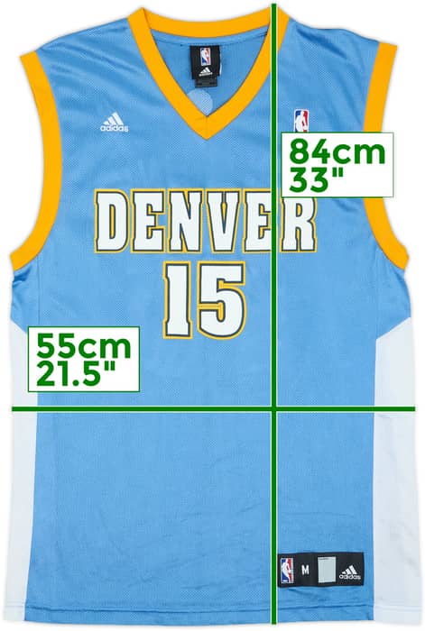 2006-10 Denver Nuggets Anthony #15 adidas Away Jersey - 9/10 - (M)