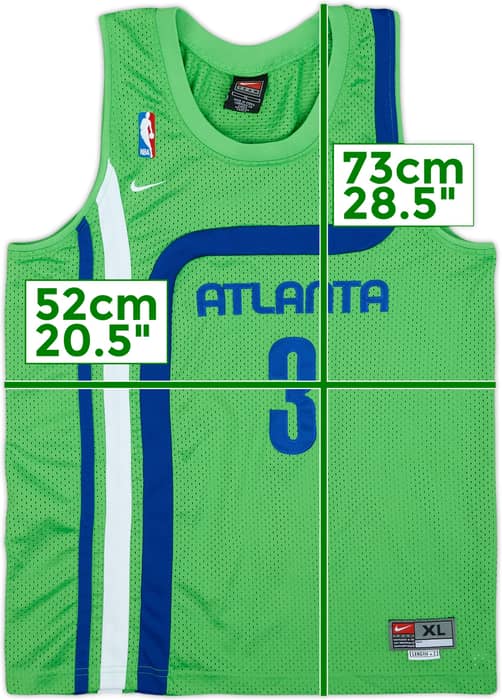 1974 Atlanta Hawks Abdur-Rahim #3 Nike Rewind Swingman Alternate Jersey - 9/10 - (XL.Boys)
