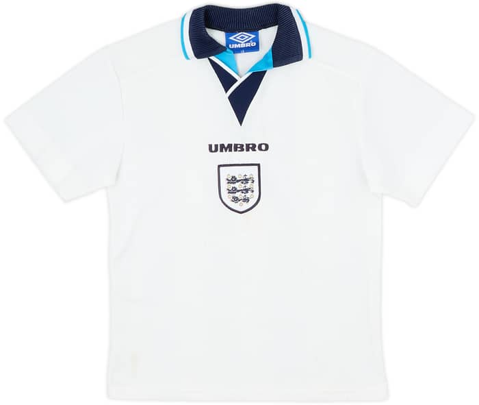 1995-97 England Home Shirt - 6/10 - (L.Boys)
