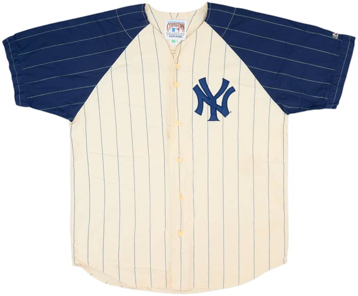 1990s New York Yankees Mantle #7 Mirage Cooperstown Collection Jersey - 8/10 - (XL)