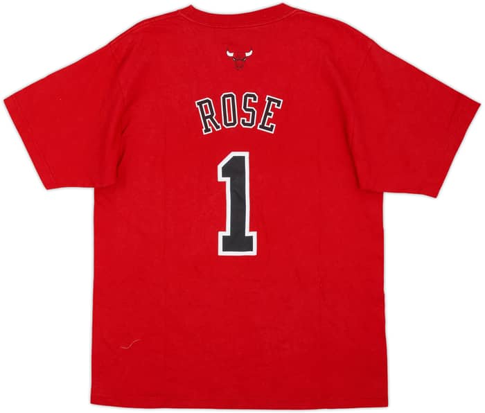 2008-10 Chicago Bulls Rose #1 adidas Tee - 7/10 - (M)