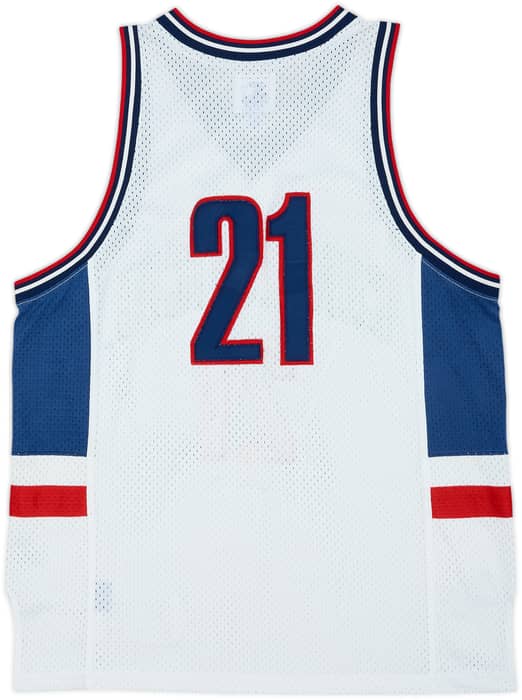 1995-98 UConn Huskies Moore #21 Starter Authentic Home Jersey - 8/10 - (L)