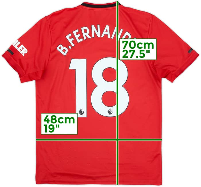 2019-20 Manchester United Home Shirt B.Fernandes #18 - 5/10 - (M)